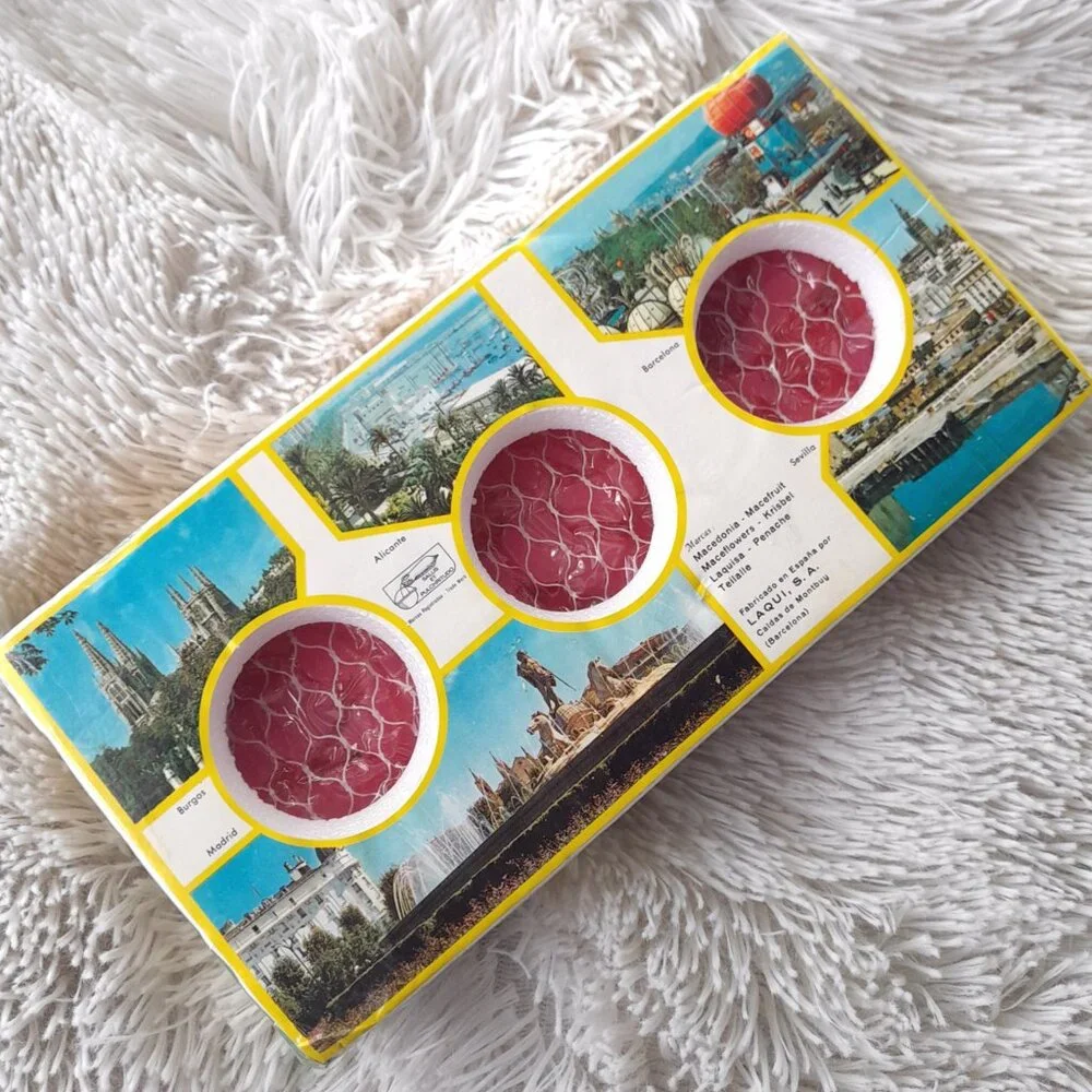 SOLD🔶️🔶️🔶️🔶️🔶️🔶️Vintage Glycerine Soap 6oz Macedonia Bicolor Made In Spain - Picture 4 of 4